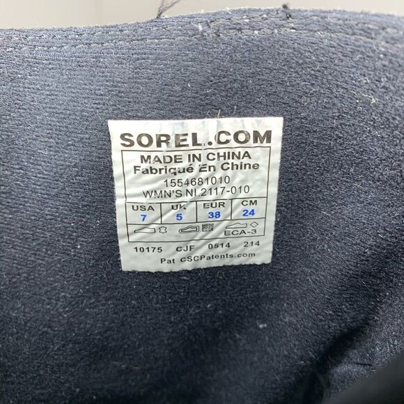 Sorel‎ Toronto Black Boots Sz 7 - Picture 7 of 8